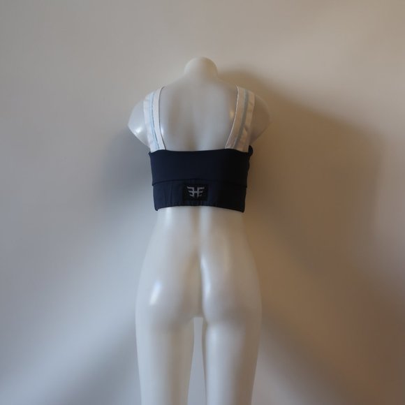 WOMENS HEROINE SPORT NAVY BLUE WHITE WHITE STRAP SPORTS BRA L * - Picture 5 of 7